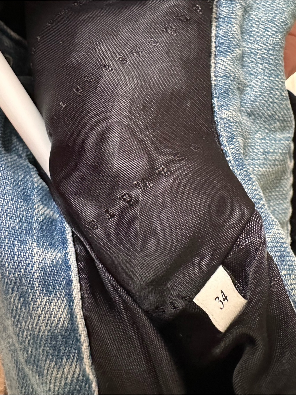 Sandro Black Velvet Jacket with Denim Trim - Picture 7 of 7